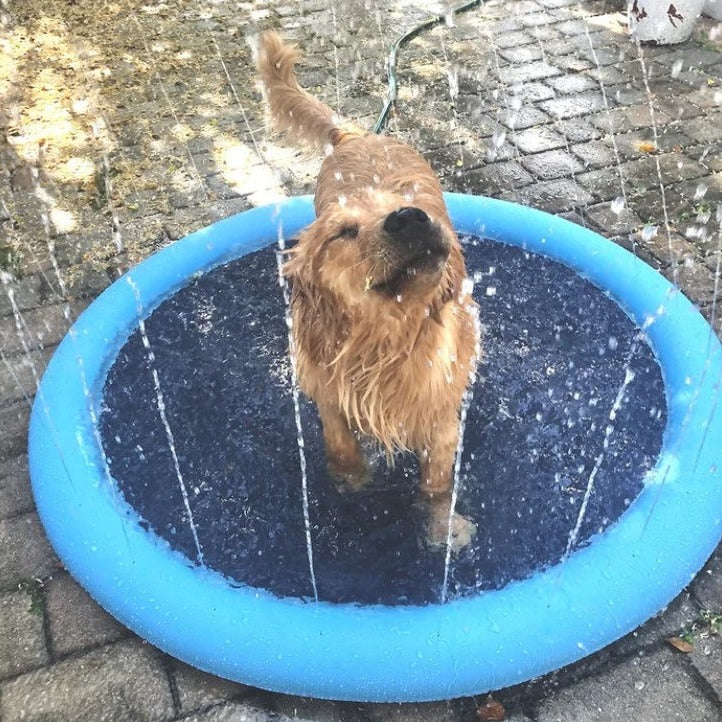 Splash-n-Play Paradise: Large Inflatable Dog Pool for Summer Fun!