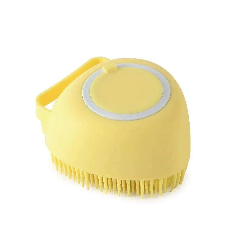 A Dog Bath Massage Brush with Soft Safety Silicone