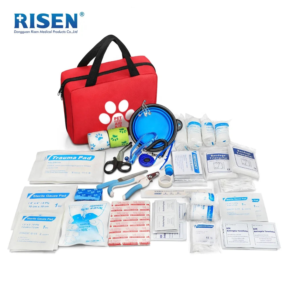 Pet First Aid Kit 2-in-1: 103 Pieces